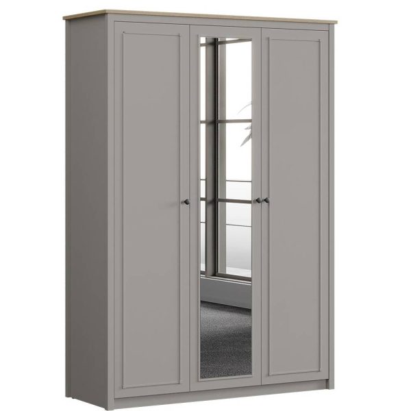 SENTO 3 DOORS WARDROBE  U GREY