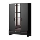 ROOX 3 DOORS WARDROBE BLACK