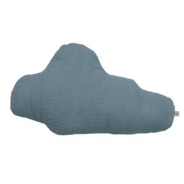 FILLED CUSHION CLOUD BLUE MUSLIN (60X35)