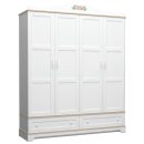BIANCA 4 DOORS WARDROBE ULTRA WHITE