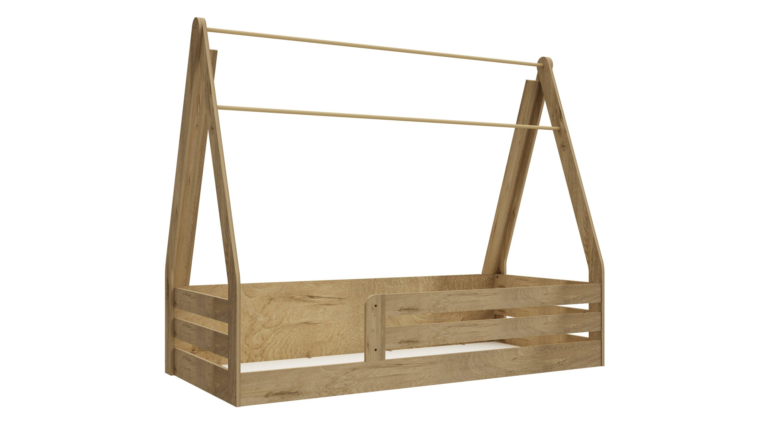 UNIMODEL TENT MONTESSORI BEDFRAME 90X200 S OAK - Image 2