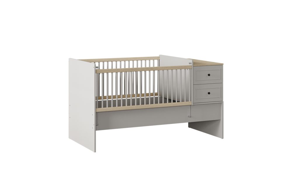 SENTO CONVERTIBLE BABY BED 80X130-180 U GREY